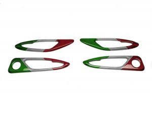 Alfa Romeo Giulia Interior Door Handle Surround Trim Set - Carbon Fiber - Italian Theme